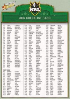 2006 Select Accolade #2 Checklist 2 Front